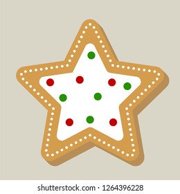 gingerbread cookie for christmas icon editable line detail