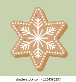 gingerbread cookie for christmas icon editable line detail