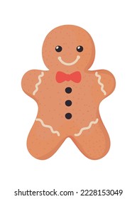 gingerbread cookie christmas icon isolated