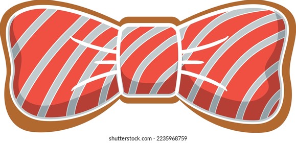 Gingerbread cookie in Christmas tree shape illustration