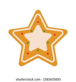 Gingerbread cookie for christmas - Vector illustration design