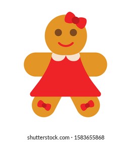 Gingerbread cookie for christmas - Vector illustration design