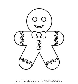 Gingerbread cookie for christmas - Vector illustration design