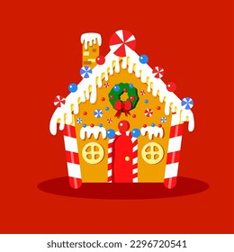 gingerbread, cookie, christmas, vector and illustration