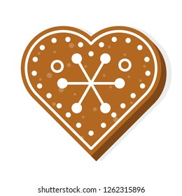 gingerbread cookie icon flat design editable line detail