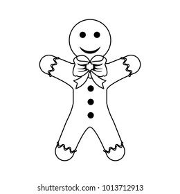 Gingerbread cookie isolated