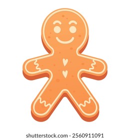 Gingerbread cookie man with icing