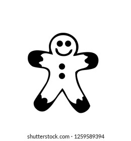 Gingerbread cookie vector icon
