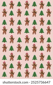 gingerbread cookies christmas tree background