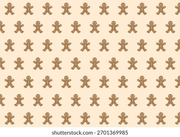 gingerbread cookies seamless pattern background vector design