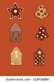 gingerbread cookies set