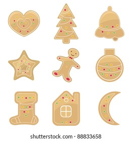 Gingerbread cookies set