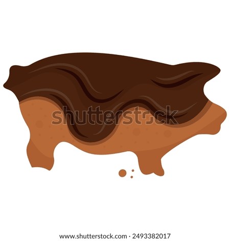 gingerbread cookies in the shape of farm animals, namely piglets covered in dark chocolate and cookie crumbs, for chocolate day