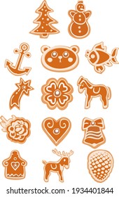 Gingerbread for decoration in different themes: Christmas, Saint Patrick's Day and other