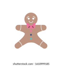 Gingerbread design, Merry chritmas winter season decoration card invitation celebration and holiday theme Vector illustration
