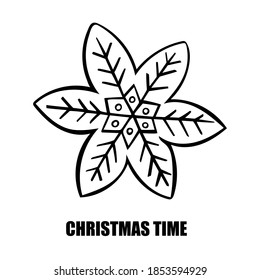 Gingerbread doodle vector, christmas holidays season quotes and phrases for cards, banners, posters, scrapbooking, pillow, cups and clothes design. 