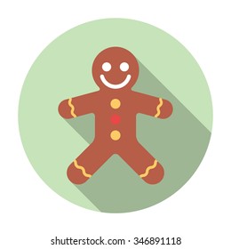 Gingerbread Flat Icon
