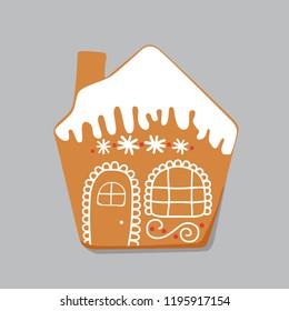 gingerbread gift celebration vector illustration 