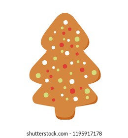 gingerbread gift celebration vector illustration 