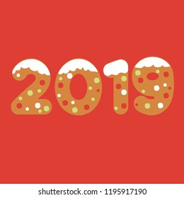 gingerbread gift celebration vector illustration 