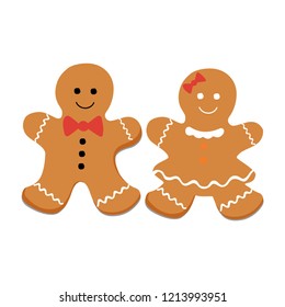 gingerbread gift celebration vector illustration 