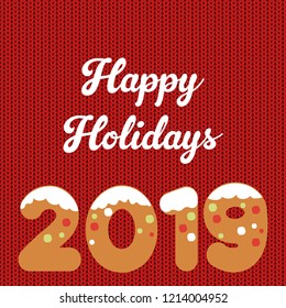 gingerbread gift celebration vector illustration 