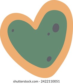 Ilustración de vectores Gingerbread Heart Cookie