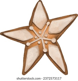 Galleta de galletas de las fiestas de los panes de jengibre o color de dibujo a mano de galletas se ven deliciosos y acogedores