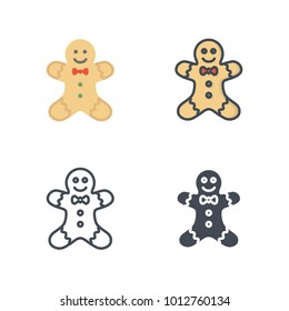Gingerbread holiday vector icon