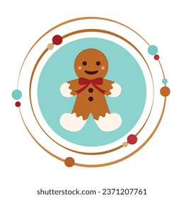 Gingerbread holiday vector illustration graphic icon