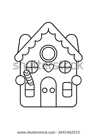 gingerbread house candy coloring page 