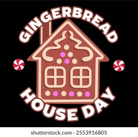 gingerbread house day with a gingerbread house