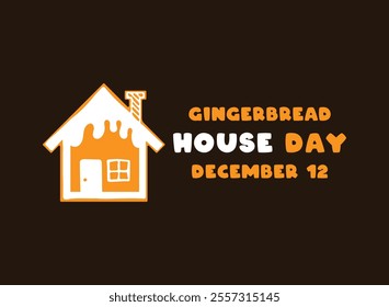 Gingerbread House Day. December. Gingerbread house icon. Eps 10.
