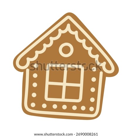 Gingerbread house design with a classic shape and decorative details for holiday festivities
