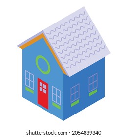Gingerbread house icon. Isometric of Gingerbread house vector icon for web design isolated on white background