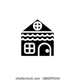 Gingerbread House icon in vector. Logotype