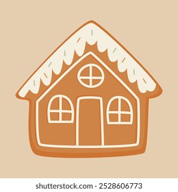 Gingerbread house. Gingerbread on a white background.