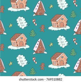 Gingerbread house pattern