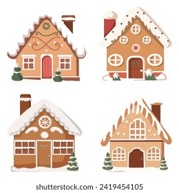 gingerbread house ,vector design set