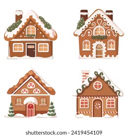 gingerbread house ,vector design set