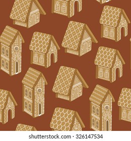 Gingerbread houses pattern.