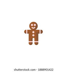 Gingerbread Icon. Bakery Icon. Simple, Flat, Color.