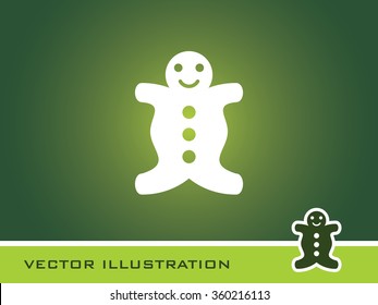 Gingerbread Icon. Eps-10.