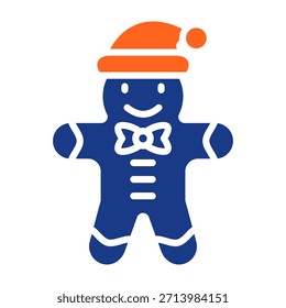 Gingerbread Icon Fill Vector Illustration