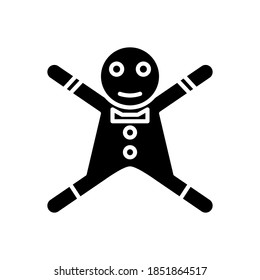 Gingerbread icon glyph style vector