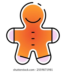 gingerbread icon with gradient line style. Suitable for website design, logo, app, UI and etc. Based on the size of the icon in general, so it can be reduced.