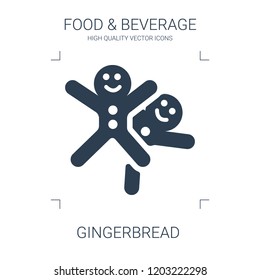 gingerbread icon. high quality filled gingerbread icon on white background. from food collection flat trendy vector gingerbread symbol. use for web and mobile