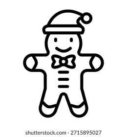 Gingerbread Icon Line Vector Illustration