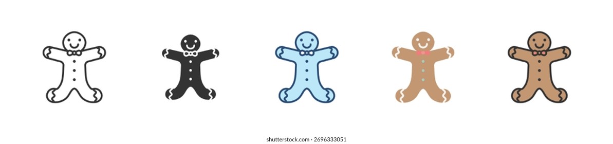 Gingerbread Icon Set Multiple Style Collection