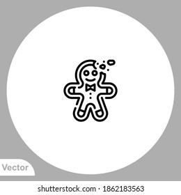 Gingerbread icon sign vector,Symbol, logo illustration for web and mobile